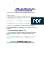 Current Affairs August 2013