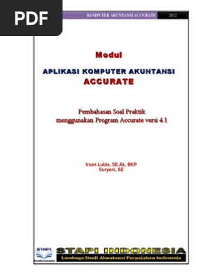 Modul Praktik Komputer Akuntansi Accurate 4 1 Stapi Indonesia 2012
