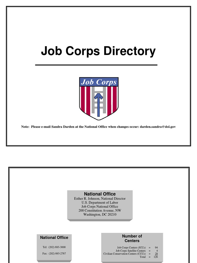 Job Corps Centers Directory 2007 | PDF | United States Department Of ...