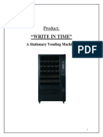 WRITE IN TIME Stationary Vending Machine Marketing Plan