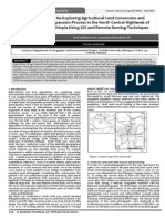 Re-Exploring Agricultural Land Conversion and 
Expansion Process in the North Central Highlands of Ethiopia Using GIS and Remote Sensing Techniques
