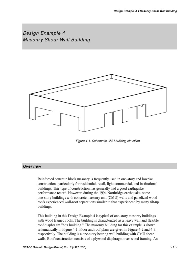 Masonry Shear Wall Design Example | PDF | Yield (Engineering ...