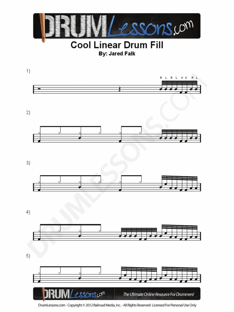 01 Cool Linear Drum Fill Pdf