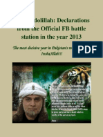 Zaid Hamid: Alhamdolillah ... Declarations From The FB Battle Station From January To September 2013 !!
