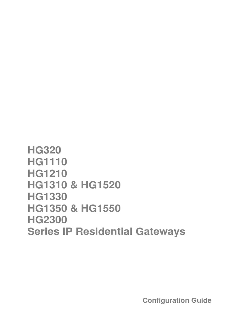 HG320 HG1110 HG1210 HG1300 HG1500 HG2300 Configuration Guide | PDF | Ip ...