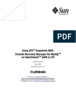 Zrm Mysql Zfs