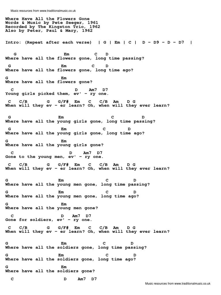 Where Have All The Flowers Gone The Kingston Trio.pdf