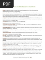 Glossary of Mutual Fund and Other Related Financial Terms