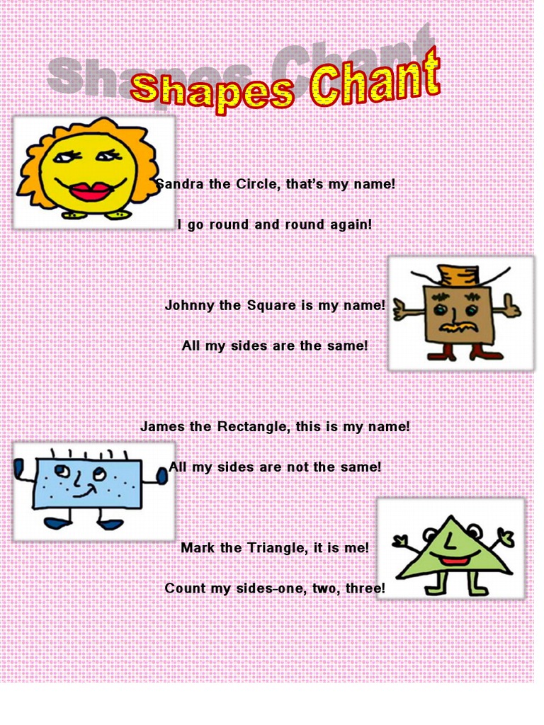 Shapes and Names Chant for Kids | PDF