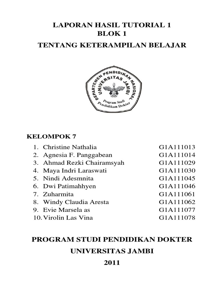 Laporan Hasil Tutorial 1 | PDF | Karier & Perkembangan | Sains & Matematika