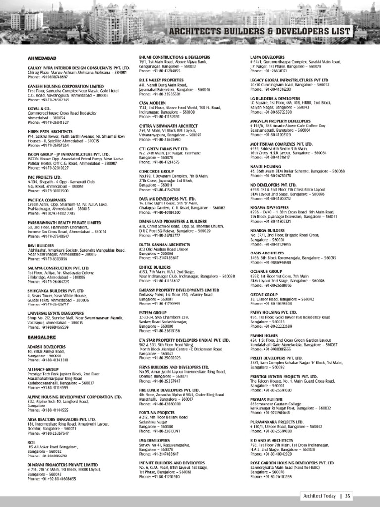 Builders List BuildersList PDF