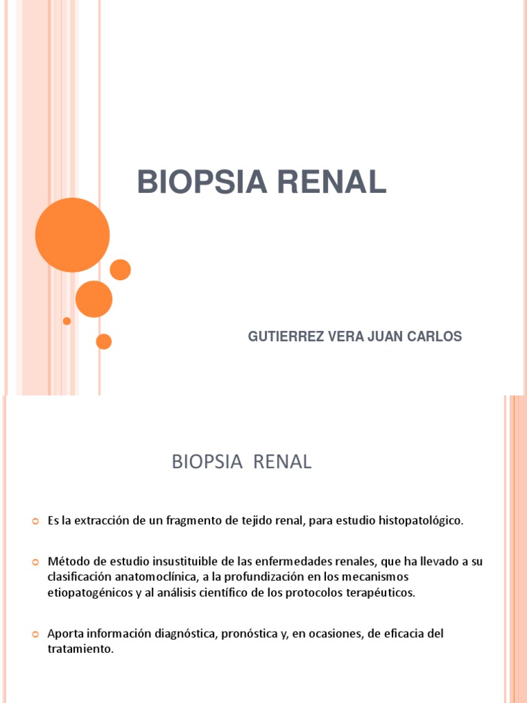 Biopsia Renal | PDF | Biopsia | Riñón