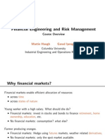 Financial Engineering and Risk Management: Course Overview