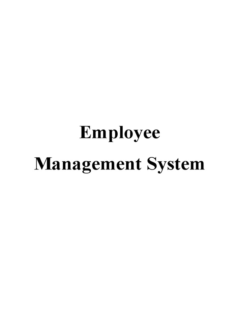 Employee Management System | PDF | Input/Output | Top Down And Bottom