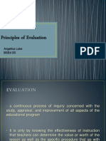 Principles of Evaluation