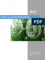 Parcial I (Bioproceso (Semestre IX) )