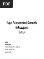Etapas Planejamento de Campanha de Propaganda Parte 4 12-5-11 Modo de Compatibilidade