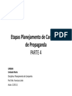 Etapas Planejamento de Campanha de Propaganda Parte 4 12-5-11 Modo de Compatibilidade