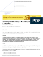 Roteiro para Elaboração de Planejamento de Campanha - Aluno Esperto