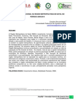 A Dinâmica Populacional da Região Metropolitana de Natal no Período 2000-2010