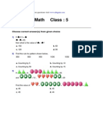 37876322 Math Olympiad Class 5 Sample Paper