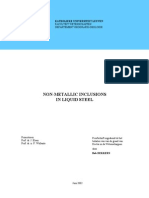 Non-Metallic Inclusions in Liquid Steel: Faculteit Wetenschappen Departement Geografie-Geologie