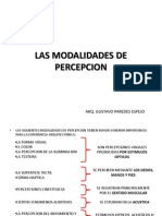 Las Modalidades de Percepcion