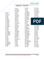 150 Top Common Adjectives
