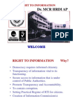 Dr. MCR Hrdi Ap: Right To Information