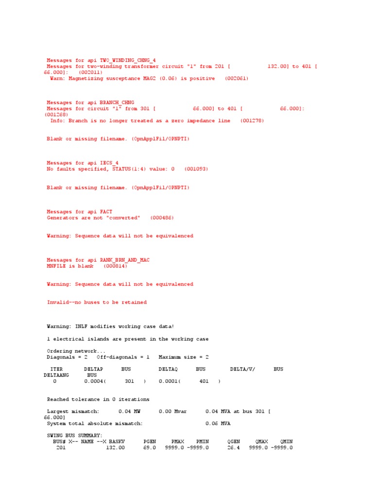 PSSE Modeling and Analysis Report | PDF | Transformer | Electrical ...