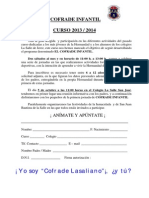 Convocatoria Cofrade Infantil-2013-14 - 2