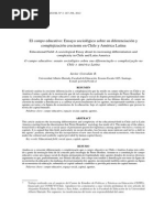 CORVALAN 2012 El Campo Educativo Ensayo Sociologico Sobre Su Diferenciacion y Complejizacion Creciente Eb Chile y Amerca Latina