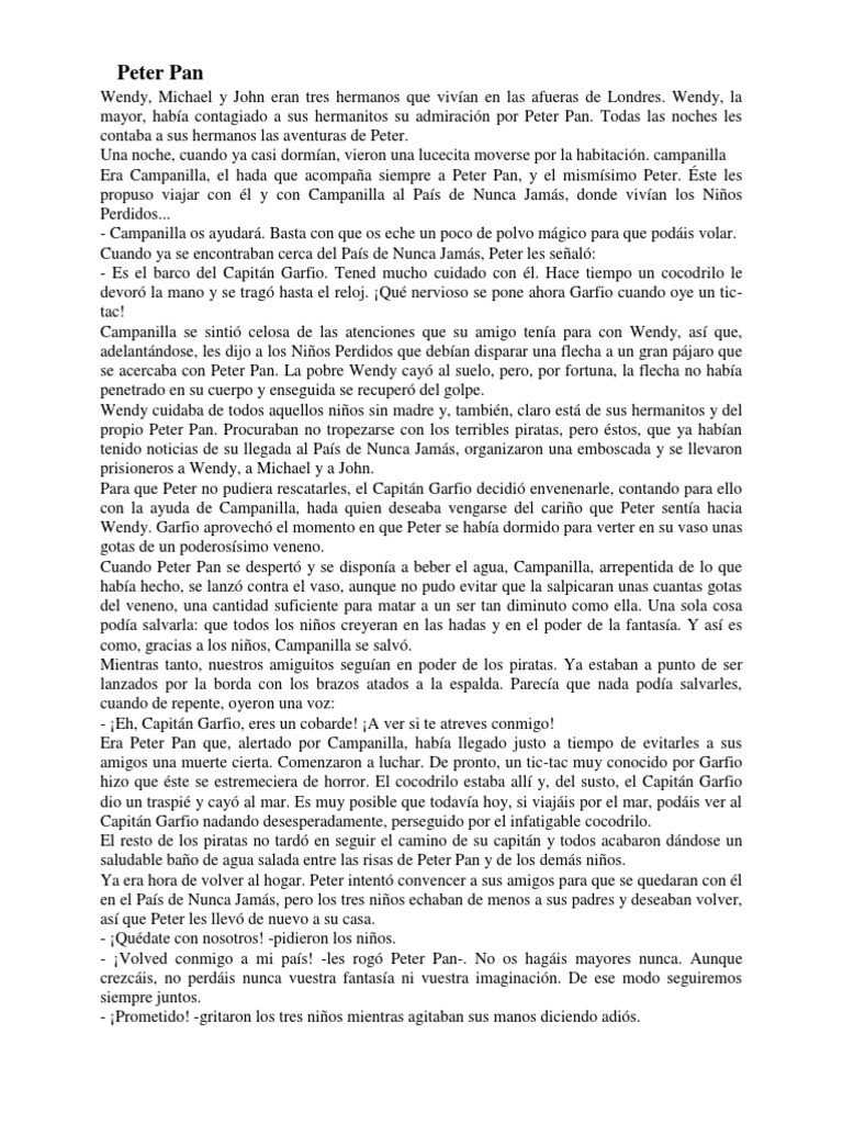 Peter Pan | PDF | Peter Pan | Neverland