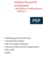 Realizing Valuation of Spin Off Units of Indian Railways