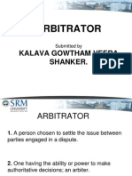 ARBITRATOR Edited by Sree