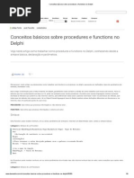 Conceitos básicos sobre procedures e functions no Delphi