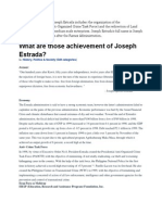 Joseph Estrada's Achievements as President