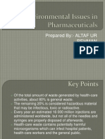 Environmental Issues in Pharmaceuticals