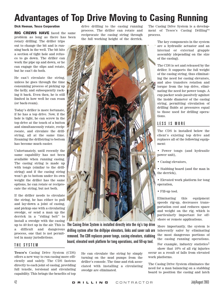 July3Tesco Casing (Borehole) Drilling Rig