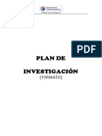 PLAN DE INVESTIGACIÓN (Formato)