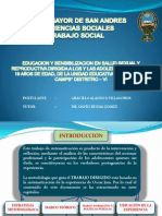 Educacion y Sensibilizacion en Salud Sexual y Reproductiva Dirigida A Los y Las Adolescentes de 15 A 19 Años de Edad, de La Unidad Educativa "Luis Espinal Camps" Distritro - Vi