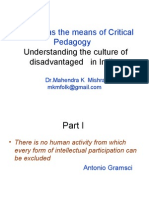 Folklore and Critical Pedagogy Understanding The Culture of Disadvantaged in India