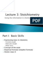 Lecture 3 Stoichiometry