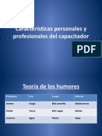 Caracteristicas Personales y Profesionales Del Capacitador