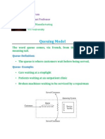 Queuing Model: SMBS Manufacturing VIT University