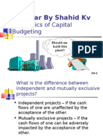 Seminar by Shahid KV: The Basics of Capital Budgeting
