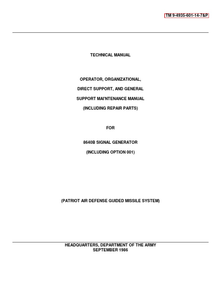 HP-8640B | Frequency Modulation | Detector (Radio)