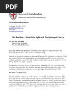 The Real Story Behind The Diocese of SC Split With TEC
