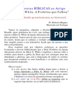 E.G.White, Falsa Profetisa? Será?