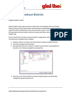 Tutorial Membuat Buletin Menggunakan Corel Draw